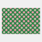 Kerst Ronde Pepermunt Snoep Groen Inpakpapier Vel (Voorkant 2)