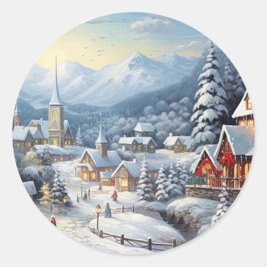  kerst ronde sticker (Voorkant)