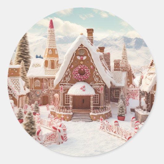 kerst ronde sticker (Voorkant)