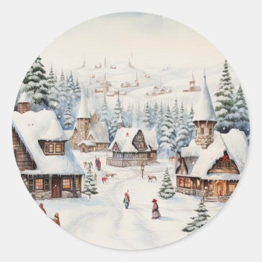 kerst ronde sticker (Voorkant)