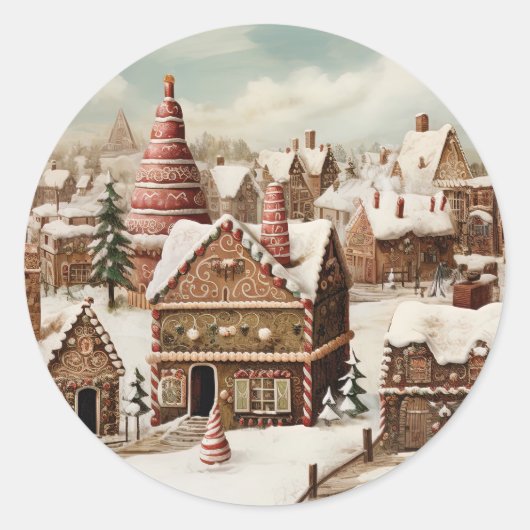 kerst ronde sticker (Voorkant)