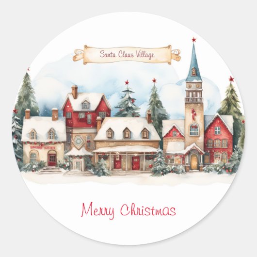 kerst ronde sticker (Voorkant)
