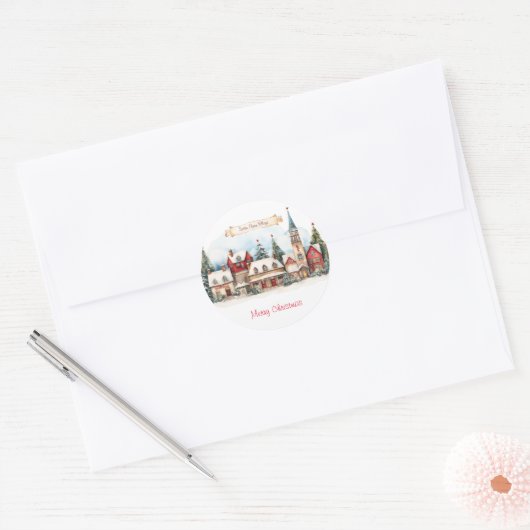  kerst ronde sticker (Envelop)
