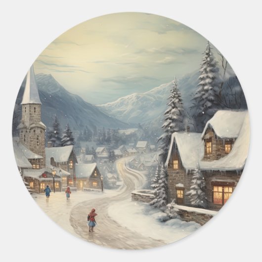  kerst ronde sticker (Voorkant)