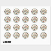  kerst ronde sticker (Vel)