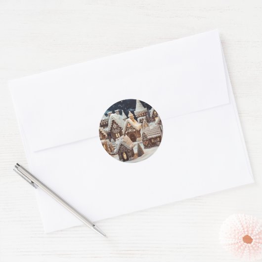 kerst ronde sticker (Envelop)