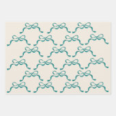 Kerst Rood Blauw Groen Moderne Vakantie Bogen Inpakpapier Vel (Voorkant 3)