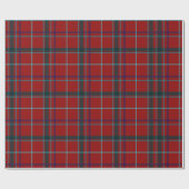 Kerst rood blauw klassiek vakantie plaid cadeaupapier (Vlak)