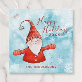 Kerst Rood en Blauw Schattigeste Prettige feestdag Bedankjes Labels