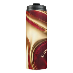 Kerst-Rood en Goud- Thermosbeker