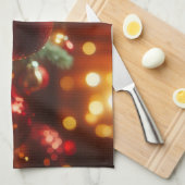 Kerst rood en groen glitter Ornamenten Theedoek (Quarter Fold)