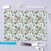 Kerst rood en groen Holly Patroon Tissuepapier (Craft)