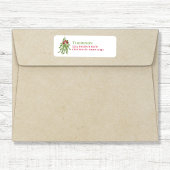 Kerst Rood en Groen Mistletoe Retouradres Etiket