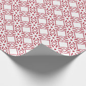 Kerst rood en wit patroon cadeaupapier (Hoek)