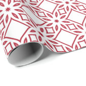 Kerst rood en wit patroon cadeaupapier (Rol Hoek)