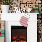 Kerst Rood en Witte Streep Custom Kleine Kerstsok