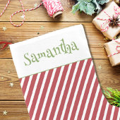 Kerst Rood en Witte Streep Custom Kleine Kerstsok