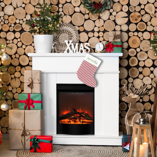 Kerst Rood en Witte Streep Custom Kleine Kerstsok