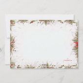 Kerst Rood Foto Vakantie Kaart Horizontaal (Achterkant)