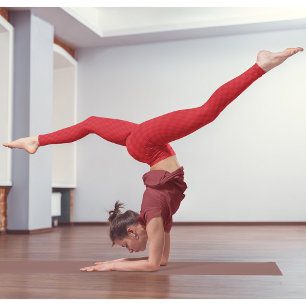 Kerst Rood Geruit Goud Monogrammed Santa Elf Leggings