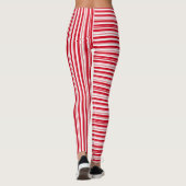 Kerst Rood gestript Snoep Leggings (Achterkant)