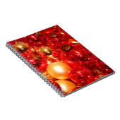 Kerst Rood Glas Decor Baubles Notitieboek (Rechterzijde)