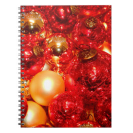 Kerst Rood Glas Decor Baubles Notitieboek
