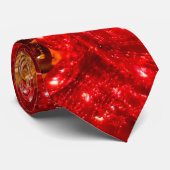 Kerst Rood Glas Decor Baubles Stropdas (Opgerold)