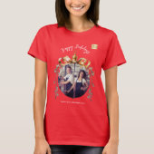 Kerst rood goud bauble team foto logo t-shirt (Voorkant)