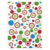 Kerst Rood Groen Blauw Goud Geometrisch Patroon Tafelkleed (Voorkant)