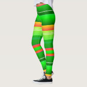 Kerst rood groen creatieve gestreepte Leggings (Links)