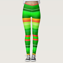 Kerst rood groen creatieve gestreepte Leggings