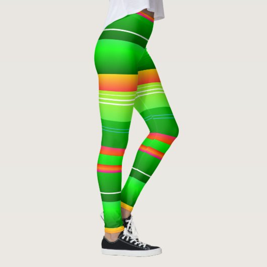 Kerst rood groen creatieve gestreepte Leggings (Rechts)