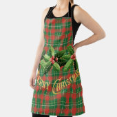 Kerst rood groen geplakt met krans schort (Insitu)