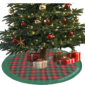 Kerst rood groen geplakt personaliseren fleece kerstboom rok