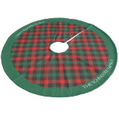 Kerst rood groen geplakt personaliseren fleece kerstboom rok (Gekanteld)