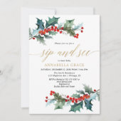 Kerst rood groen goud sip zie meet greet kaart (Voorkant)