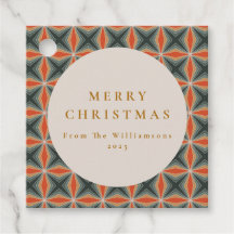 Kerst Rood Groen Mid Century Stars Aangepast
