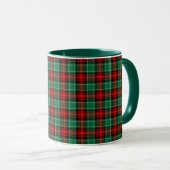 Kerst Rood Groen Plaid Koffie Mok (Voorkant rechts)