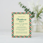 Kerst rood groen puzzel stuk geometrisch kaart (Staand voorkant)