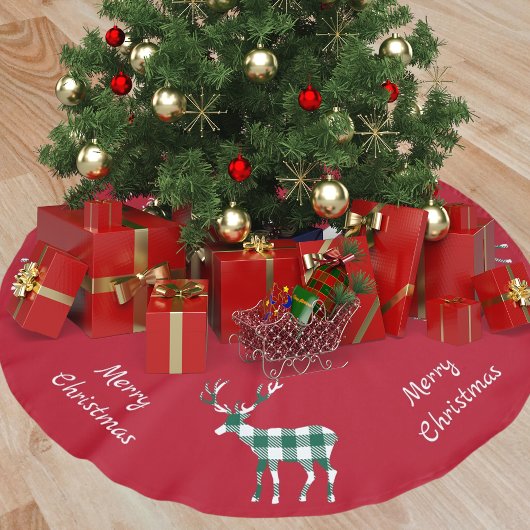 Kerst rood groen rendier plaid kerstboom rok