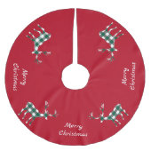 Kerst rood groen rendier plaid kerstboom rok (Voorkant)