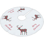 Kerst rood groen wit rendier buffel plaid kerstboom rok (Gekanteld)