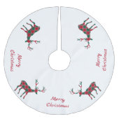 Kerst rood groen wit rendier buffel plaid kerstboom rok (Voorkant)