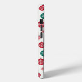 Kerst Rood Groene Bells Baubles Sneeuwvlok Case-Mate iPhone Case (Achterkant / Links)