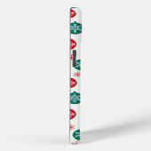 Kerst Rood Groene Bells Baubles Sneeuwvlok Case-Mate iPhone Case (Achterkant / Rechts)