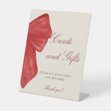 Kerst Rood Lint Baby Shower Kaarten Cadeaus Beeld