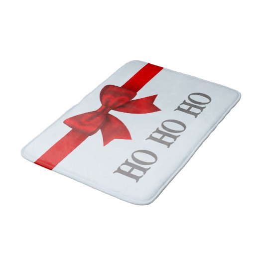 Kerst rood lint Ho Ho Ho Badmat (Gekanteld)