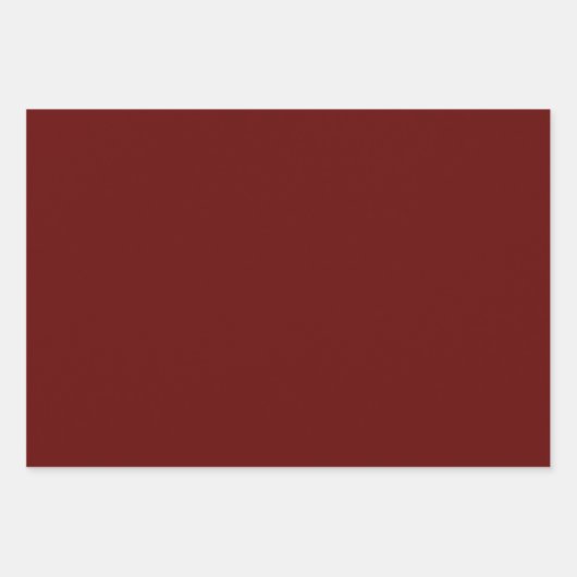 Kerst rood, massief rood, diep rood, effen rood inpakpapier vel (Voorkant 3)