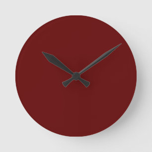 Kerst rood, massief rood, diep rood, effen rood ronde klok